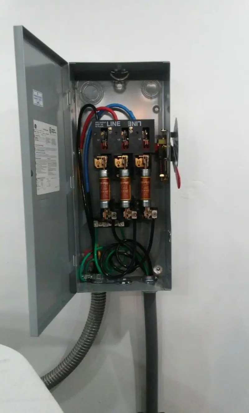 Three-phase disconnect switch installed for Electrical Wiring & Rewiring in Cumming