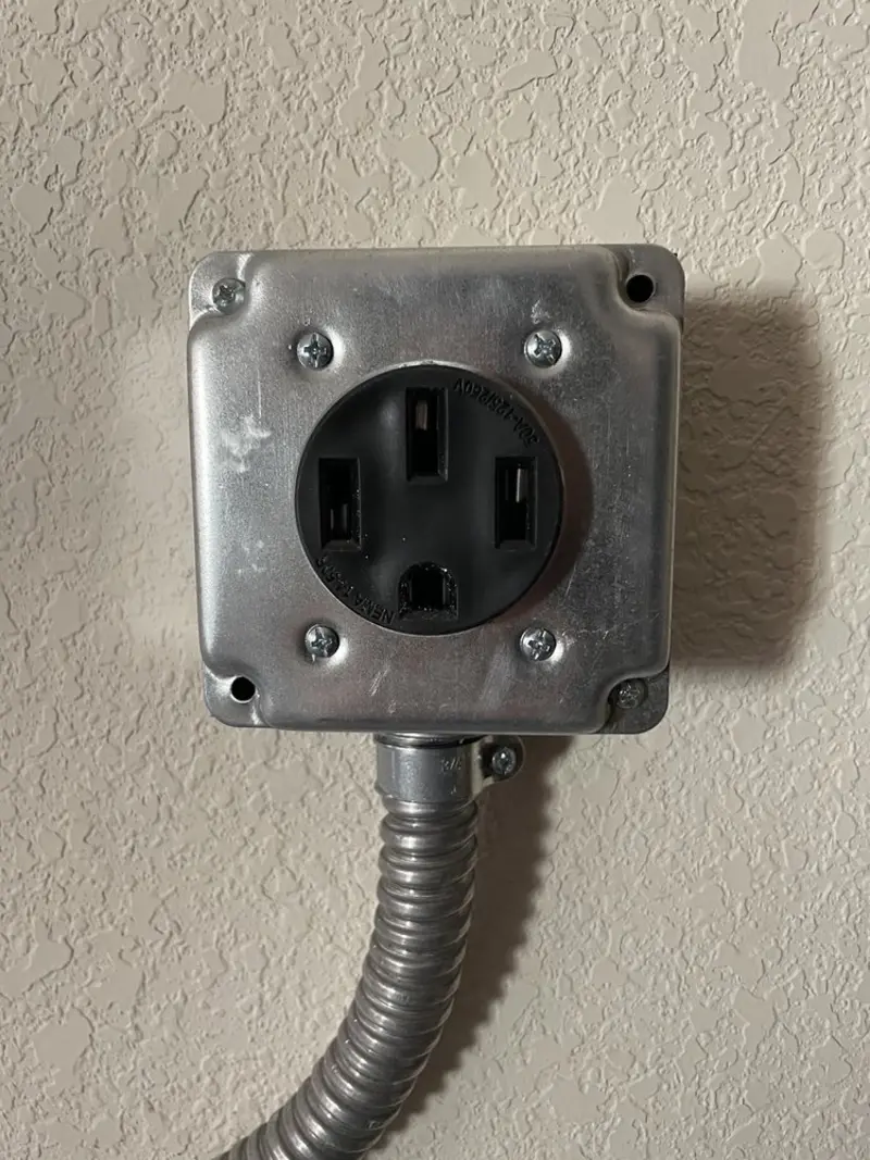 NEMA 14-50 outlet installed for Electrical Panel Upgrade in Cumming